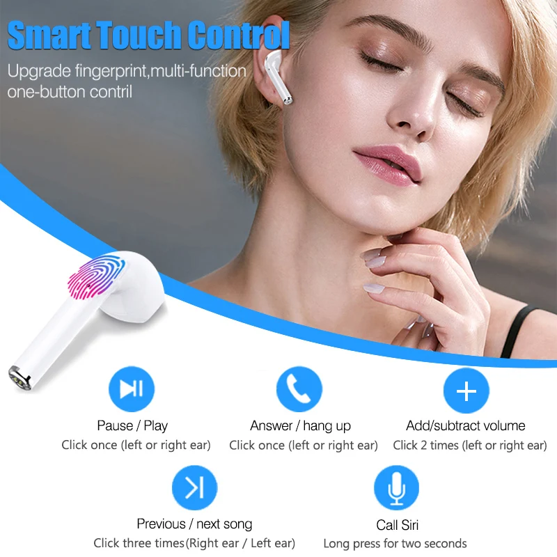 1:1 Air i60 Plus tws всплывающие беспроводные наушники Bluetooth 5 0 с сенсорным управлением