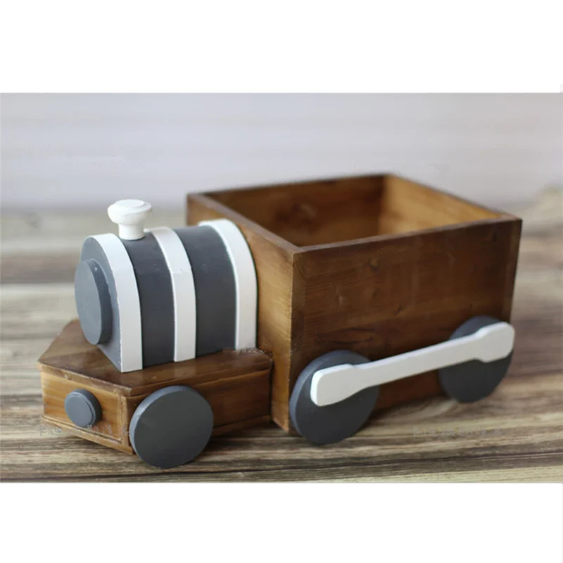 Baby Props for Photography Solid Wood Car Bebe Photographie Accessoires Nouveau-n Exterior Door Newborn Fotografia Posing Props