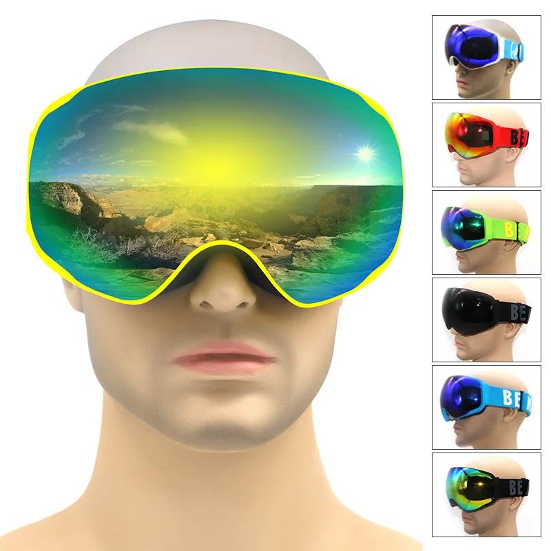 Professional snowboards ski goggles snow glasses snowboard anti fog UV400 big view winter for adult men women | Спорт и развлечения