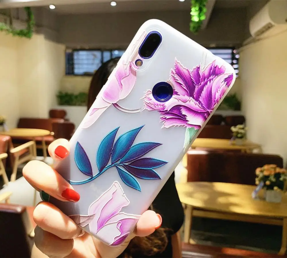 Xiaomi Redmi Note 7 Case Innovation Painted TPU Silicone Soft All Inclusive Cover For Pro Phone #V | Мобильные телефоны и