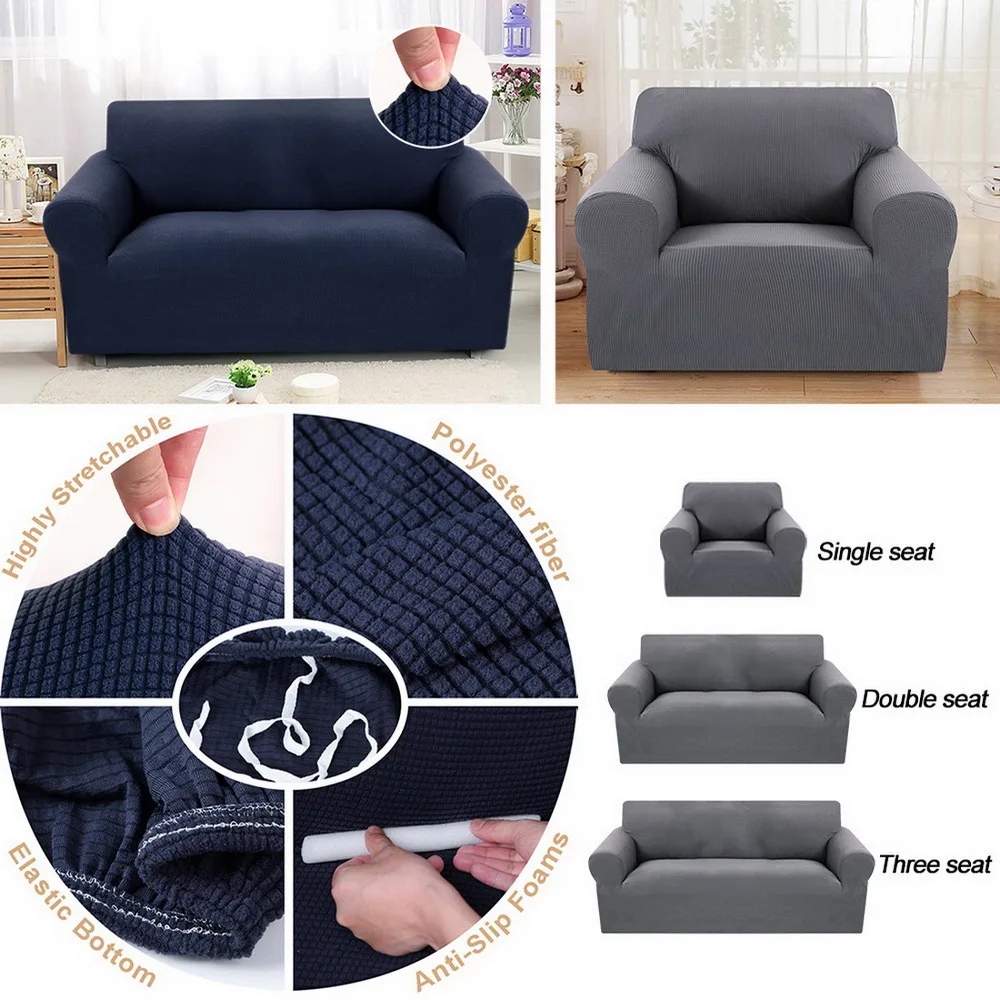 IVYSHION 1/2/3 Seater Solid чехлы для диванов из спандекса современные эластичные