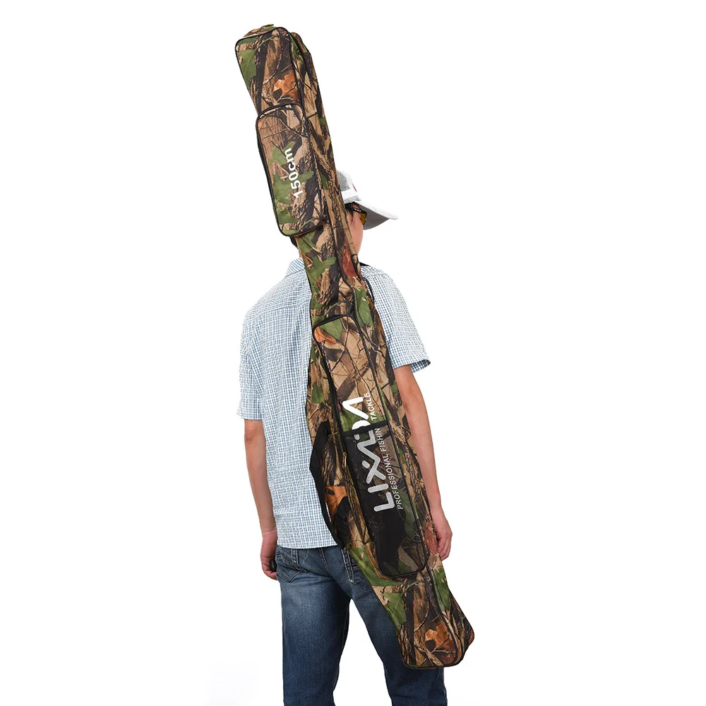 

Lixada 1.3m 1.5m Oxford Fishing Bag Two Layer Fishing Rod Reel Line Fishing Tackle Storage Bags Organizer Carrier Fishing Gear