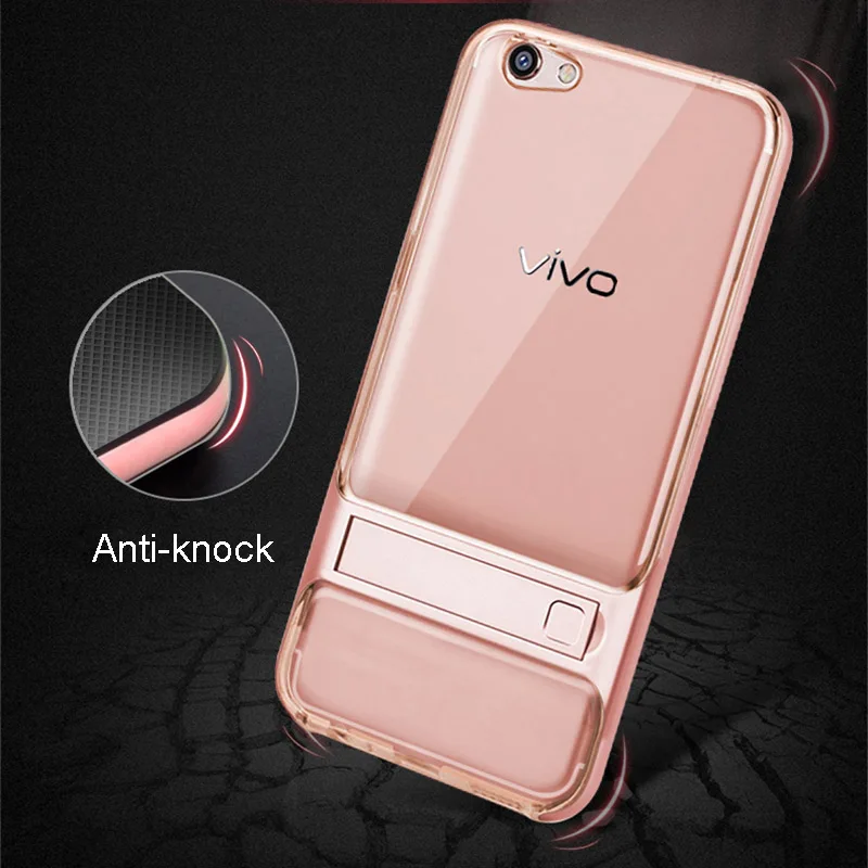LEANONUS For VIVO X7 Plus X9 Hybrid 2 In 1 Hidden Bracket Holder Back Armor PC+TPU Cover Coques | Мобильные телефоны и