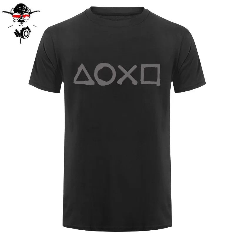 Новая Мужская хлопковая футболка с пуговицами Playstation, Повседневная футболка, мужские футболки - Цвет: 13