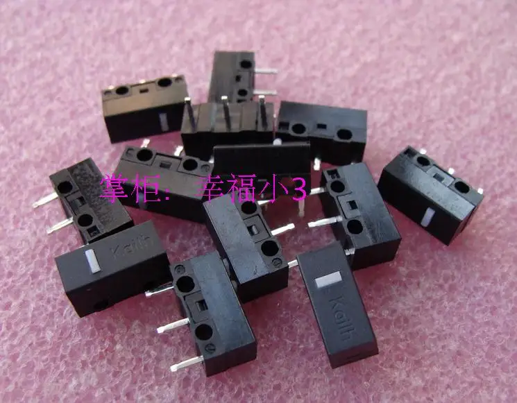 

10pcs/lot 100% original Kailh mouse button mouse micro switch repair parts white dot life 5 million times Made in China