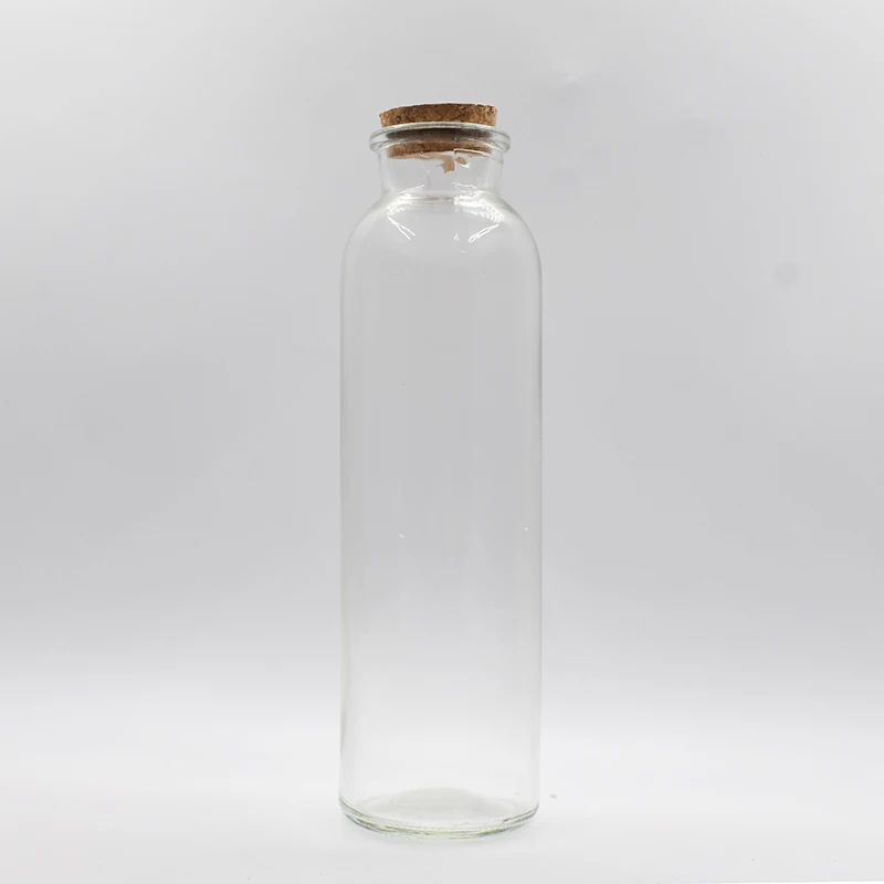 1 шт прозрачные стеклянные бутылки с пробковой пробкой декоративные банки