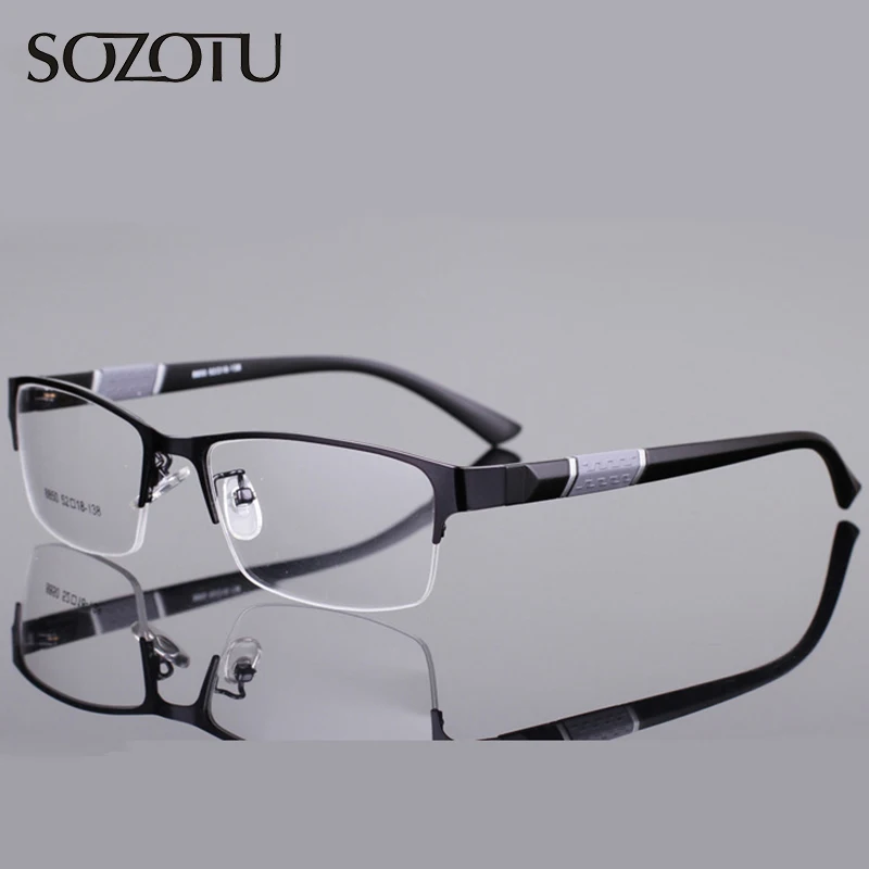 

SOZOTU Optical Eyeglasses Frame Men Computer Eye Glasses Spectacle Frame For Male Transparent Clear Lens Armacao de YQ076