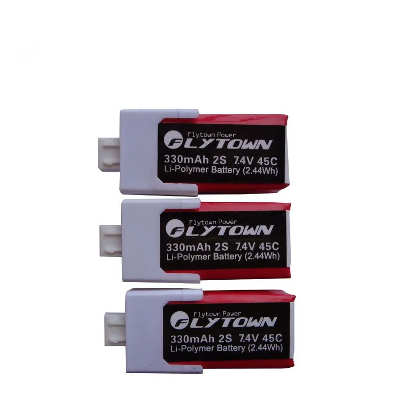 3 шт. Flytown nano tech 330 мАч 7 4 В 45C 90C Lipo аккумулятор для XK K120 и Align T Rex 150 DFC Вертолет ру Дрон