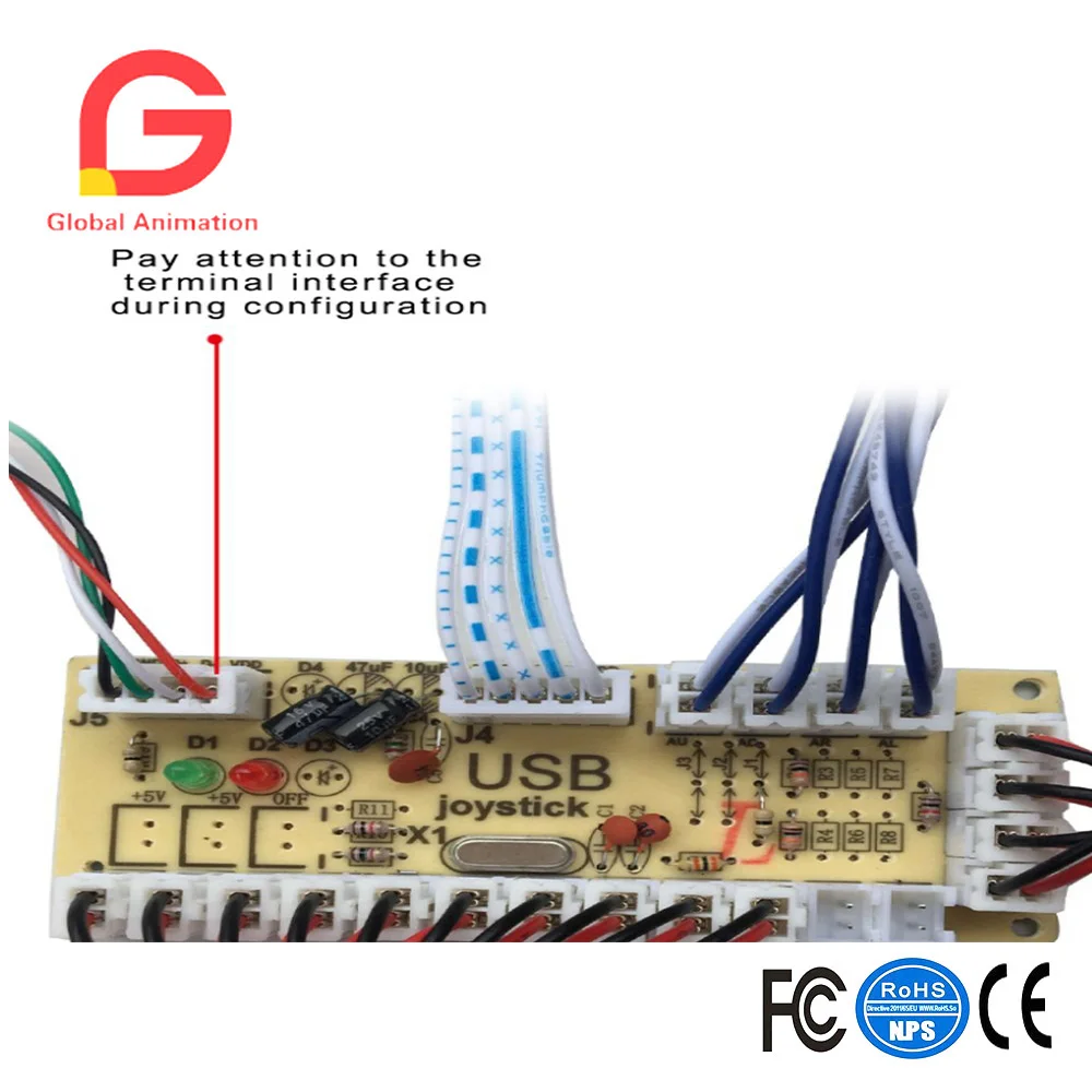 

Zero Delay Arcade Game USB Encoder PC Joystick DIY Kit for Mame Jamma & Other PC Fighting Games