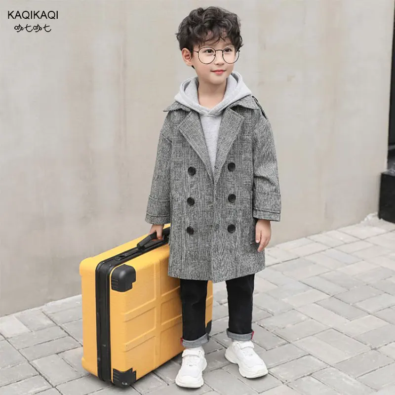 Новинка года Модный Плащ для мальчиков весенне-осенняя верхняя одежда детская
