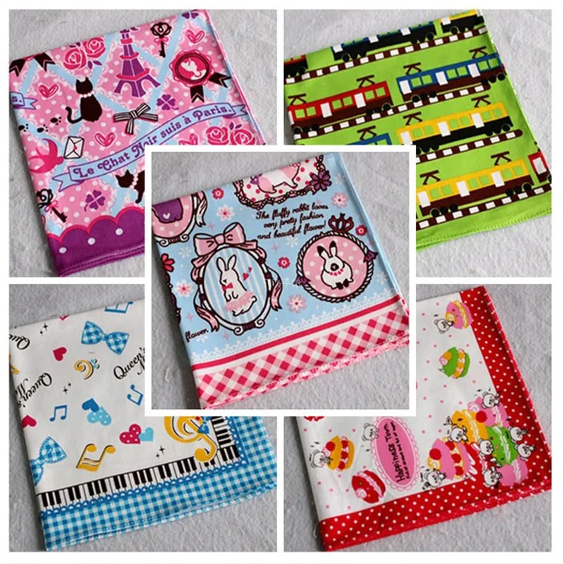 Детский носовой платок хлопок 100% карманное полотенце наручники 5 шт./лот 42 см |