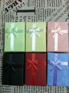 Шкатулка для ювелирных изделий разных цветов, 12 шт.лот, 5*8*2,7 см, Подарочная коробка для колец и сережек, бесплатная доставка, JDB-12