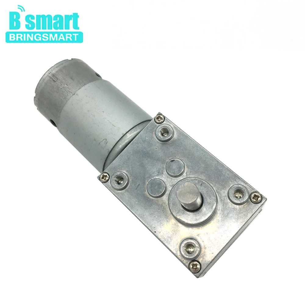 Bringsmart 6 в червячный мотор-редуктор A58SW-555 12 В мотор с высоким крутящим моментом Реверсивный DIY робот вращающийся стол дверной замок самоблокирующийся мотор 24 В