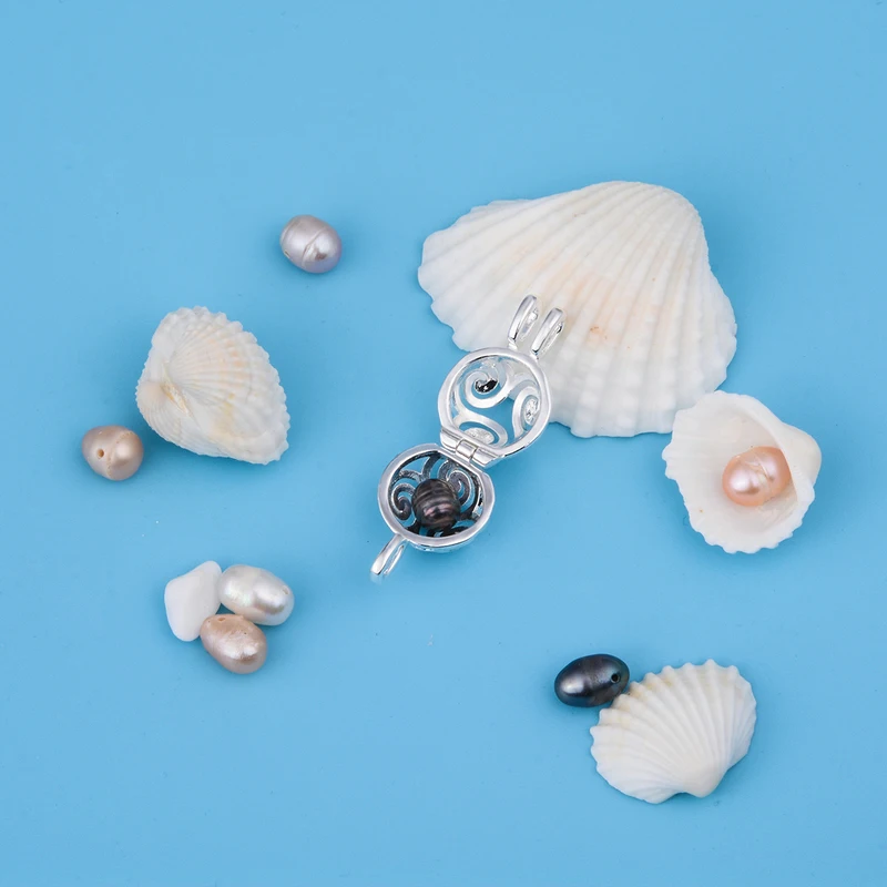 1 шт. смешанный жемчужный клетчатый медальон подвески винтажная ароматерапия