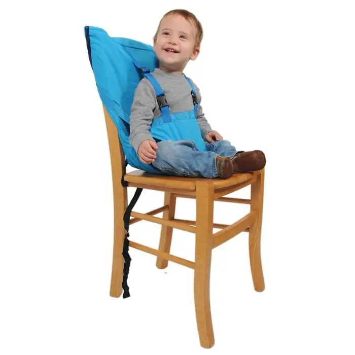 light blue Портативный детский стульчик детское сиденье столовая обед кормление стул ремень безопасности кормления стульчик детский стульчик мешок - Цвет: light blue