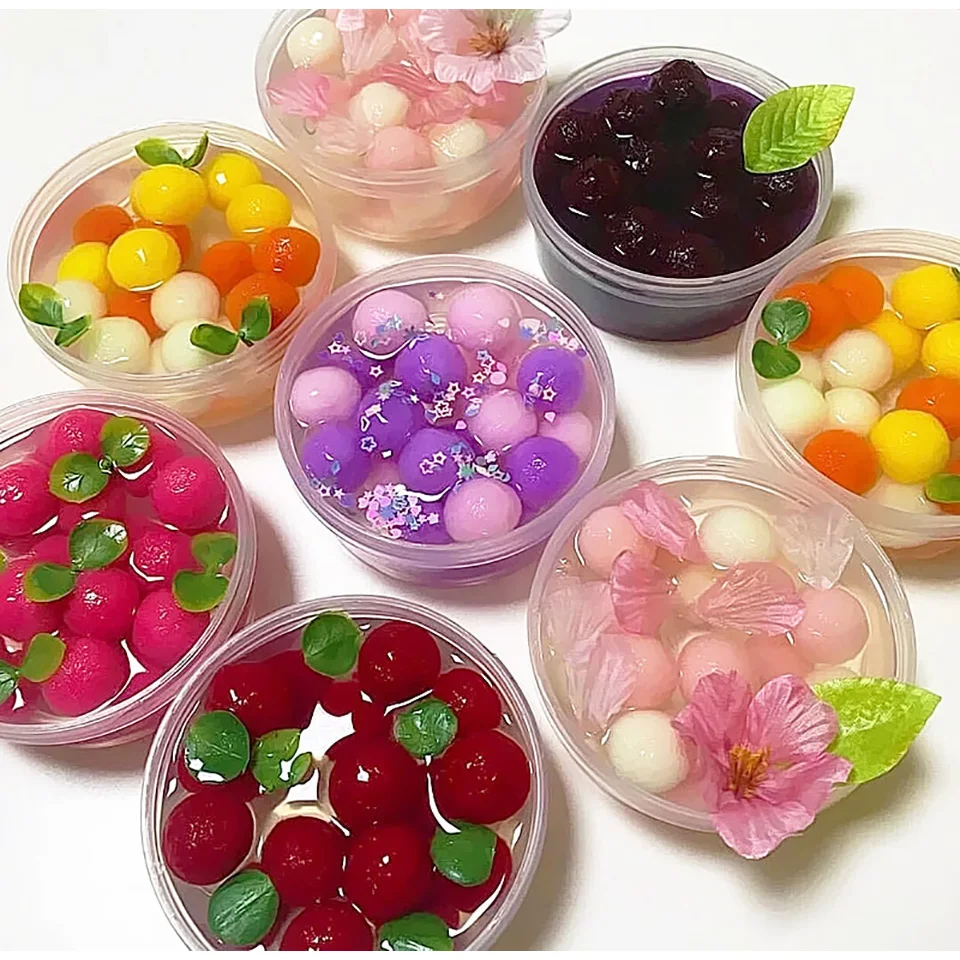 DIY снежные частицы грязи, аксессуары, детские игрушки, красочные эластичные бусины из пенопласта, маленькие шарики для волос, наполнитель слизи, поставки 15 мм