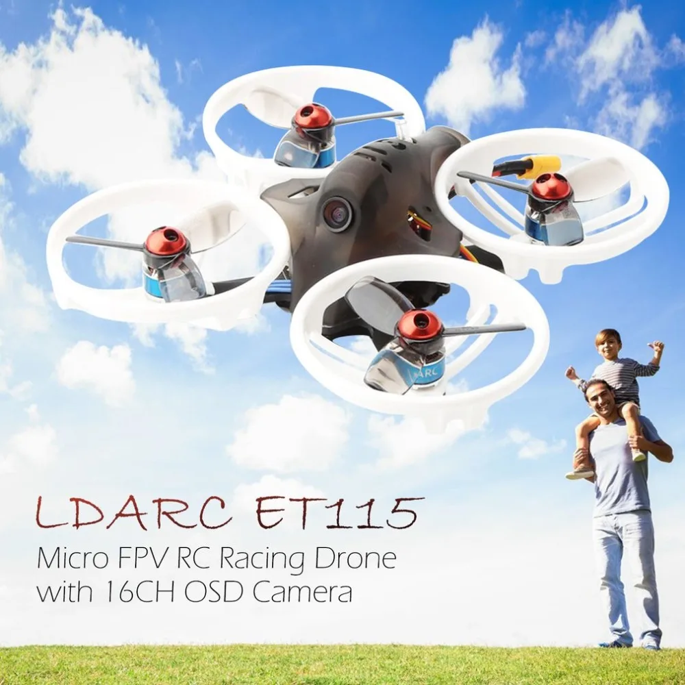 KINGKONG/LDARC ET 5 8G серия ET100 ET115 ET125 3S V2 микро FPV гоночный Дрон 800TVL камера 16CH 25mW 100mW VTX