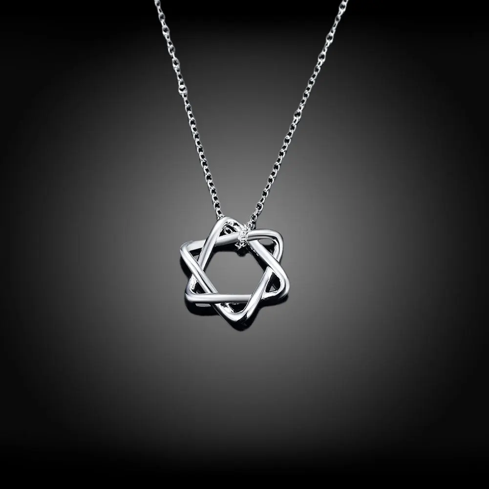 Горячая Распродажа большая звездная подвеска ожерелья для женщин посеребренные