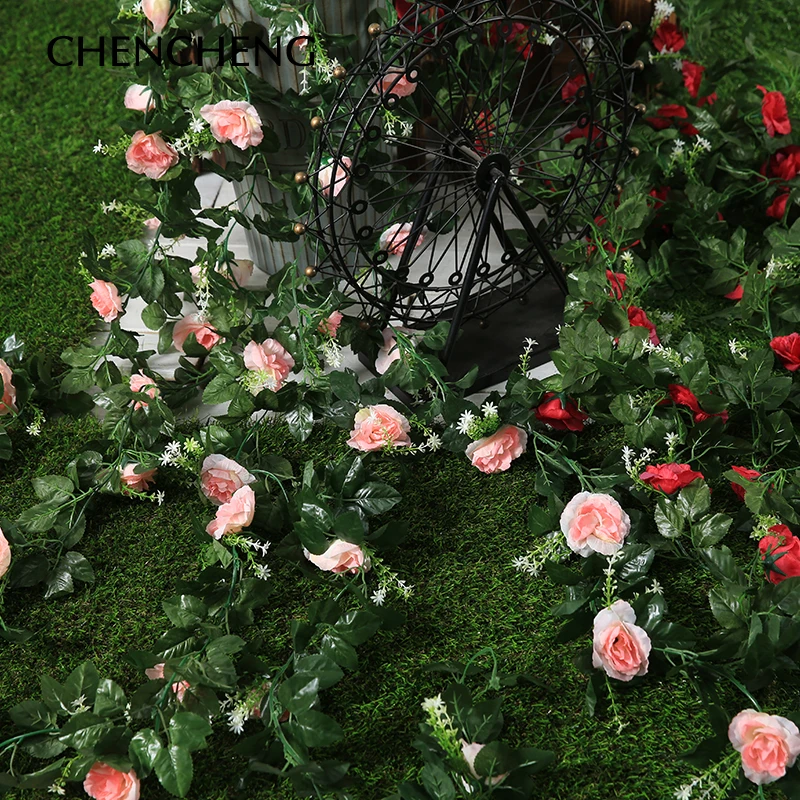 CHENCHENG 2 шт./лот 260 см искусственные розы Искусственные цветы из ротанга Свадебные
