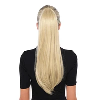 bhf human hair ponytail brazilian remy straight ponytail wrap around horsetail wig 150g hairpieces natural tails