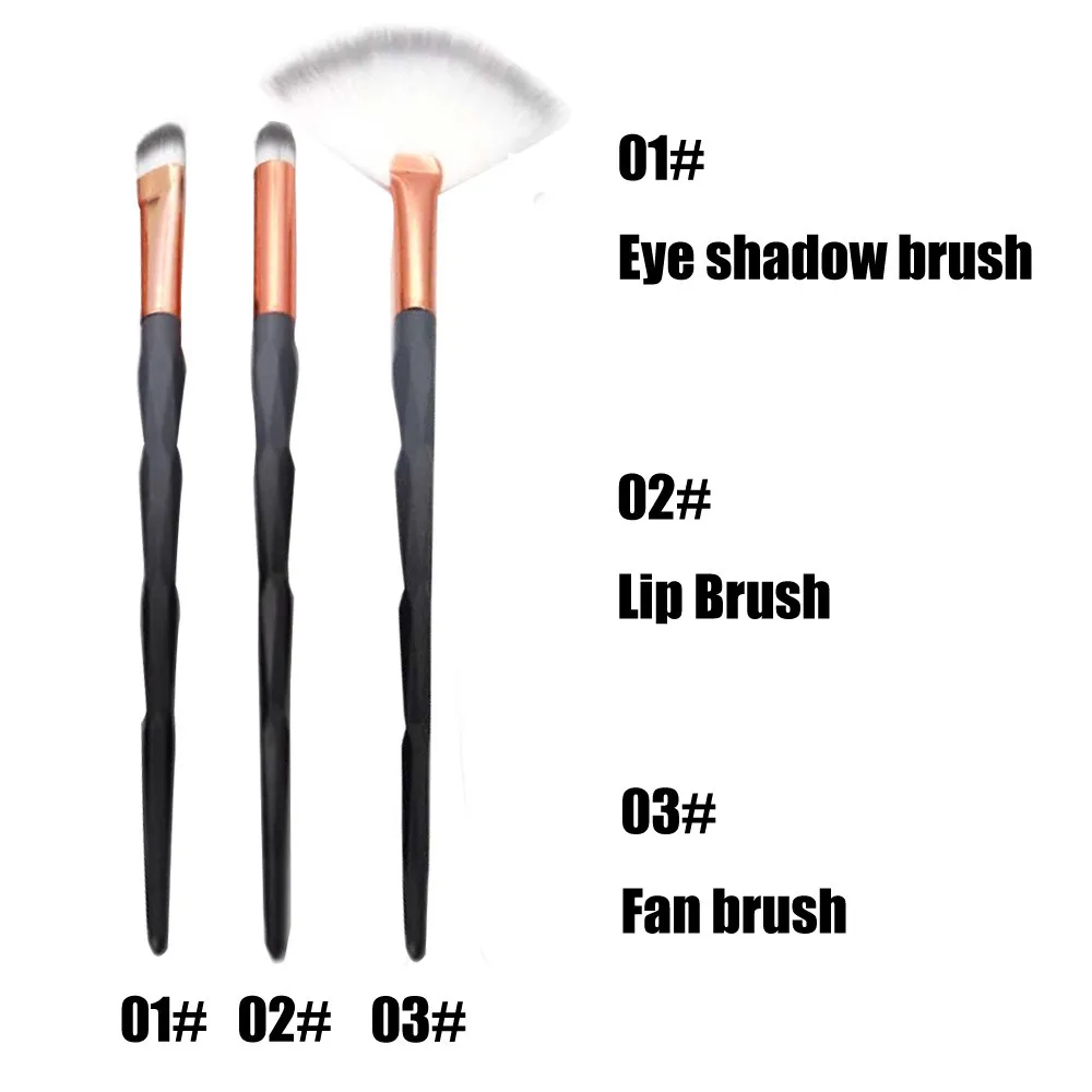 3pcs/set Wooden makeup brushes Foundation Cosmetic Eyebrow Eyeshadow Brush professional artist Makeup Sets Tools | Красота и здоровье