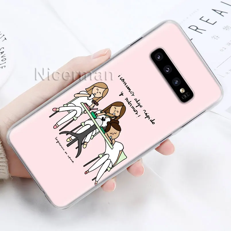 Чехол для телефона samsung Galaxy S10e S10 S8 S9 Plus S6 S7 Edge A40 A50 A70 M20 чехол для доктора медсестры мультяшный Жесткий Чехол для ПК