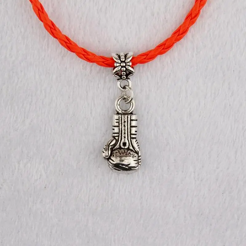 Горячие 20 штук пакет античные серебряные боксерские перчатки амулеты кулон + 5 см