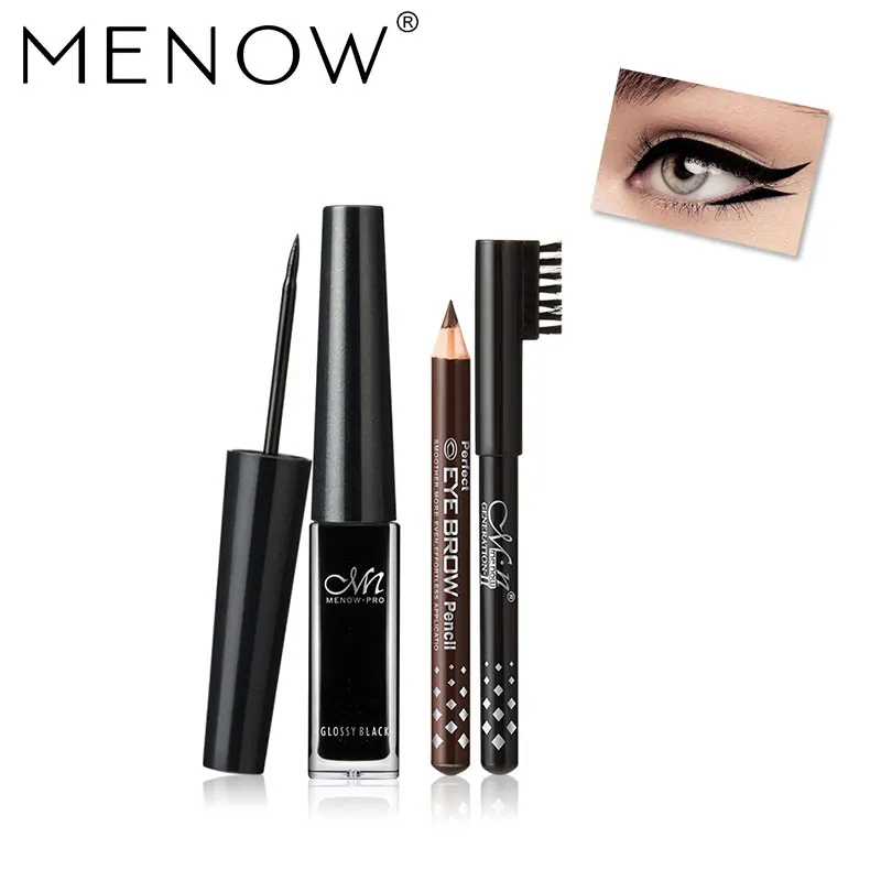 Menow бренд Make Up Set Подводка для глаз подарок карандаш для бровей и бровей прочного пластины Водонепроницаемый Косметическая комбинация Прямая поставка 5338