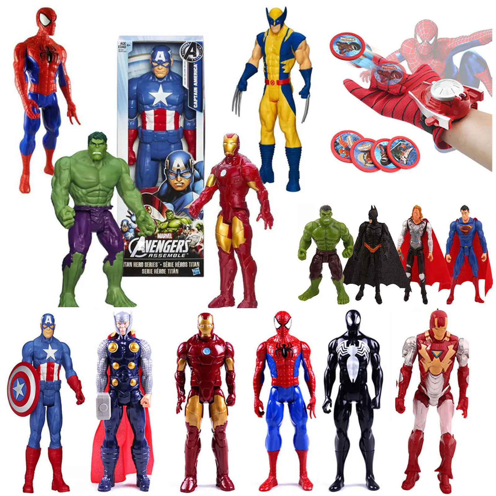 Marvel Мстители супер герой Халк Человек паук фигурку игрушечные лошадки Кукла