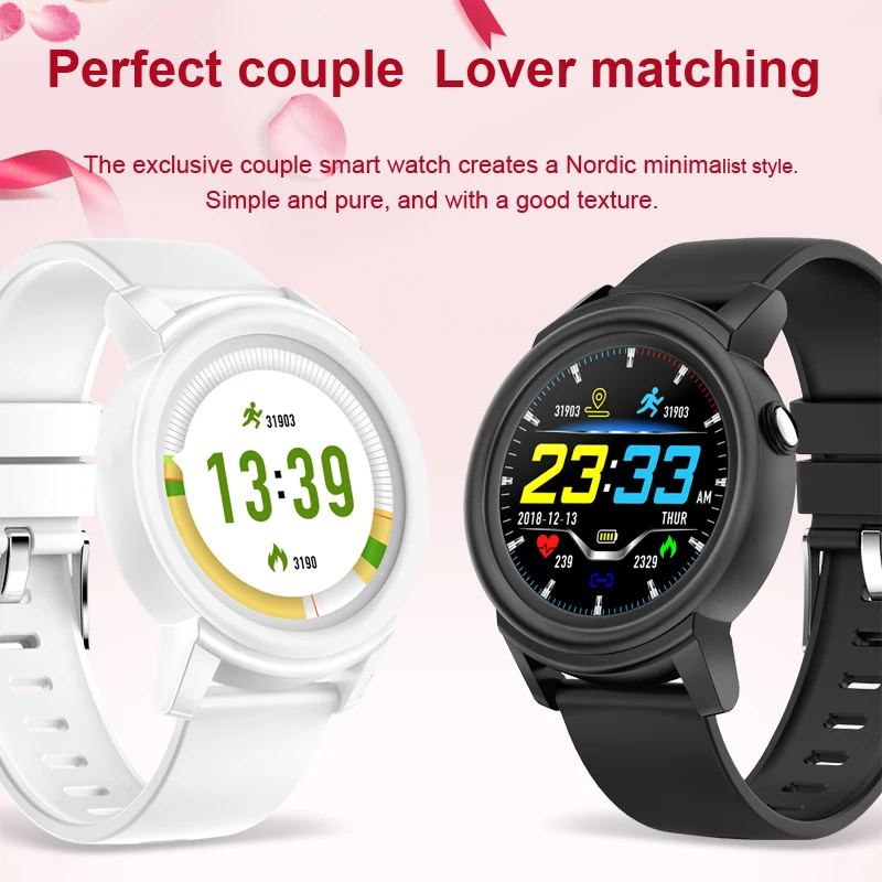 Цветной круглый экран будильник умные часы умный браслет пульсометр