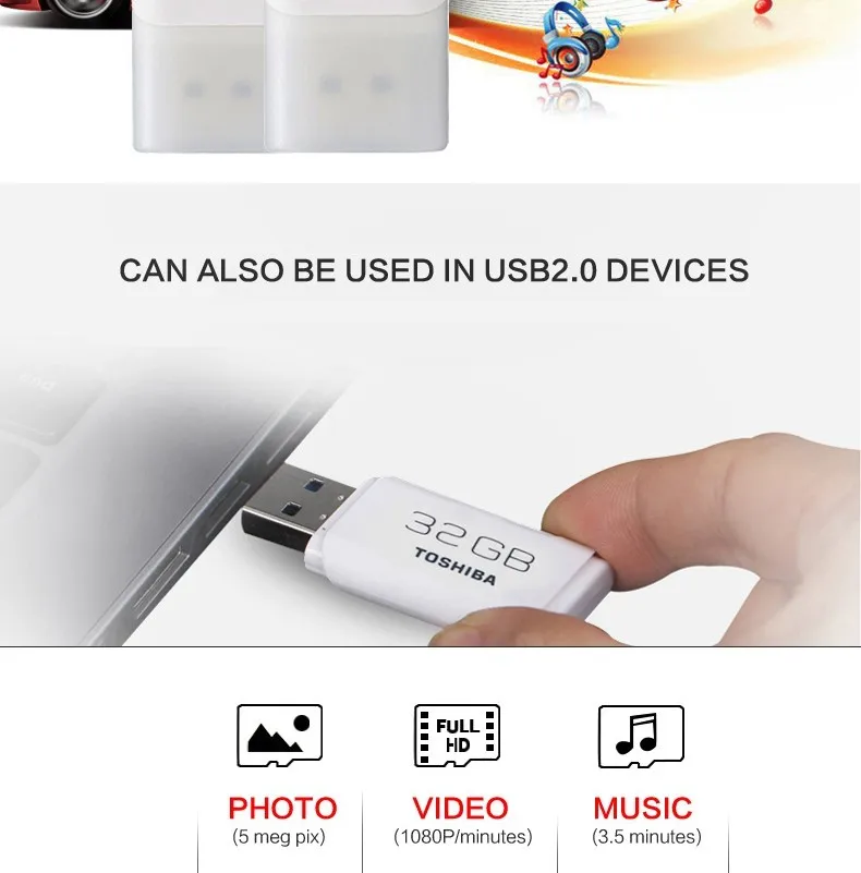 TOSHIBA U202 флеш-диск Usb 2,0 16 Гб 64 ГБ 32 ГБ флеш-накопитель мини-карта памяти Флешка Usb диск флешки