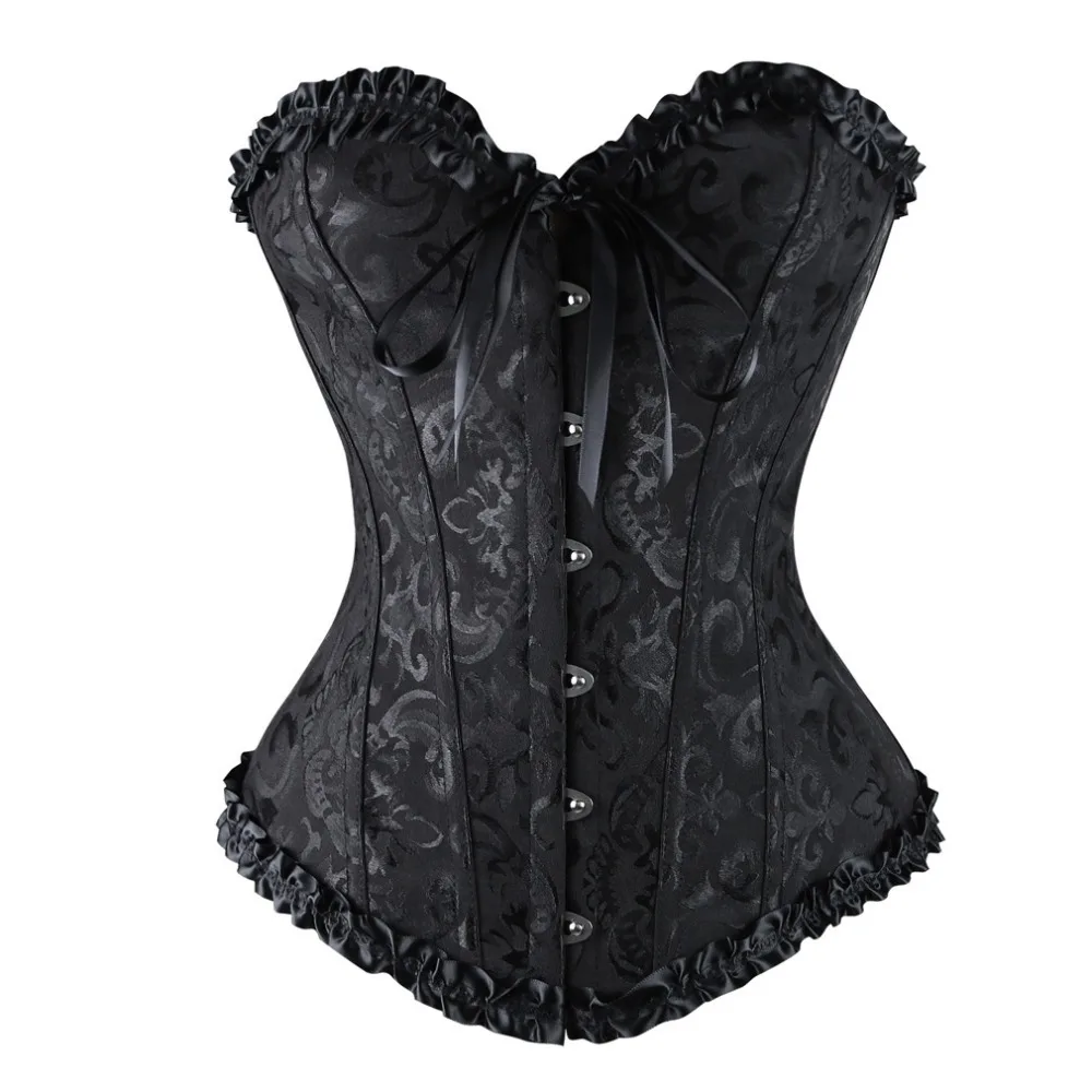 Оптовая продажа женские сексуальные утягивающие талии корсет со шнуровкой парча