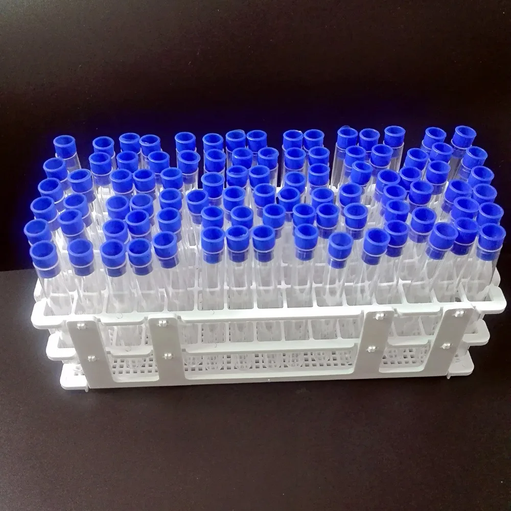 Лабораторные пробирки 100 шт. 13x100 мм (8 мл) с 1 трубкой и 90 отверстиями|lab test tubes|test