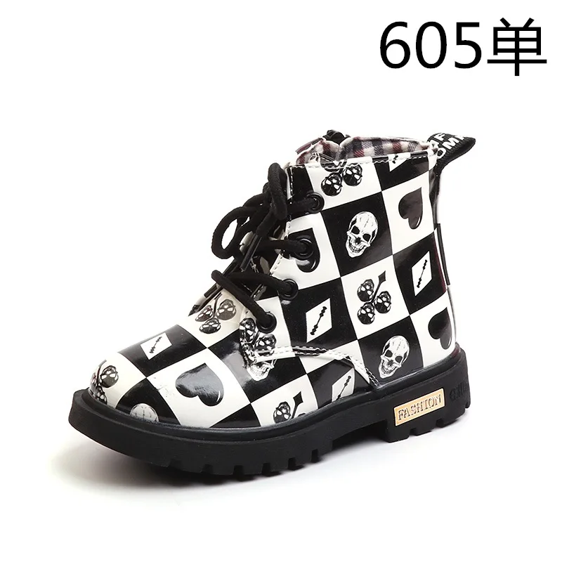 

Princess Girls Martin Boots Flowers Prints Martin Shoes For Kids Toddler Baby Girl Winter Warm Cotton Shoes Water-proof