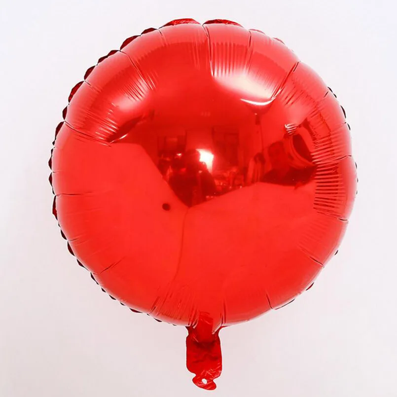 5 шт 18-дюймовые круглые воздушные шары из чистой фольги одноцветные гелиевые
