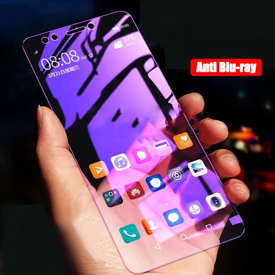 Анти голубое освещение HD пленка Закаленное стекло протектор экрана для huawei P20 mate