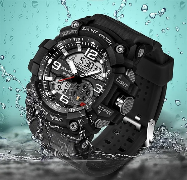 Цифровые часы люксовый бренд SANDA мужские светодиодные военные армейские