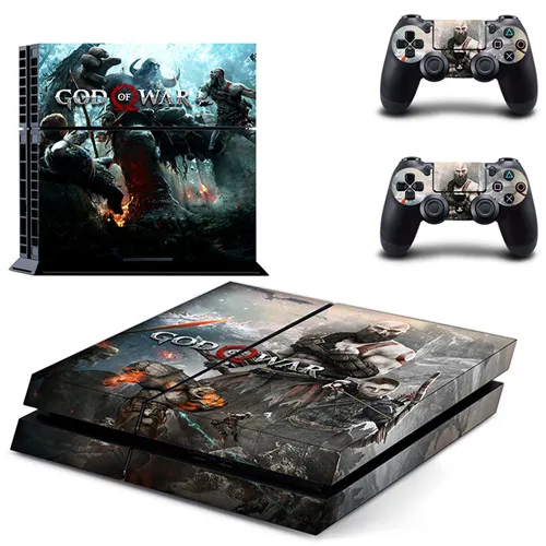 Игра God of War 4 наклейка для PS4 наклейка для sony playstation 4 консоль и 2 контроллера наклейка для PS4 s стикер s винил - Цвет: GYTM1536
