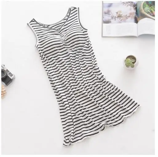 Fdfklak M-XXL Plus Size Nightgowns Summer New Modal Night Gown Night Dress Sexy Sleepwear Nighties For Women Q1167