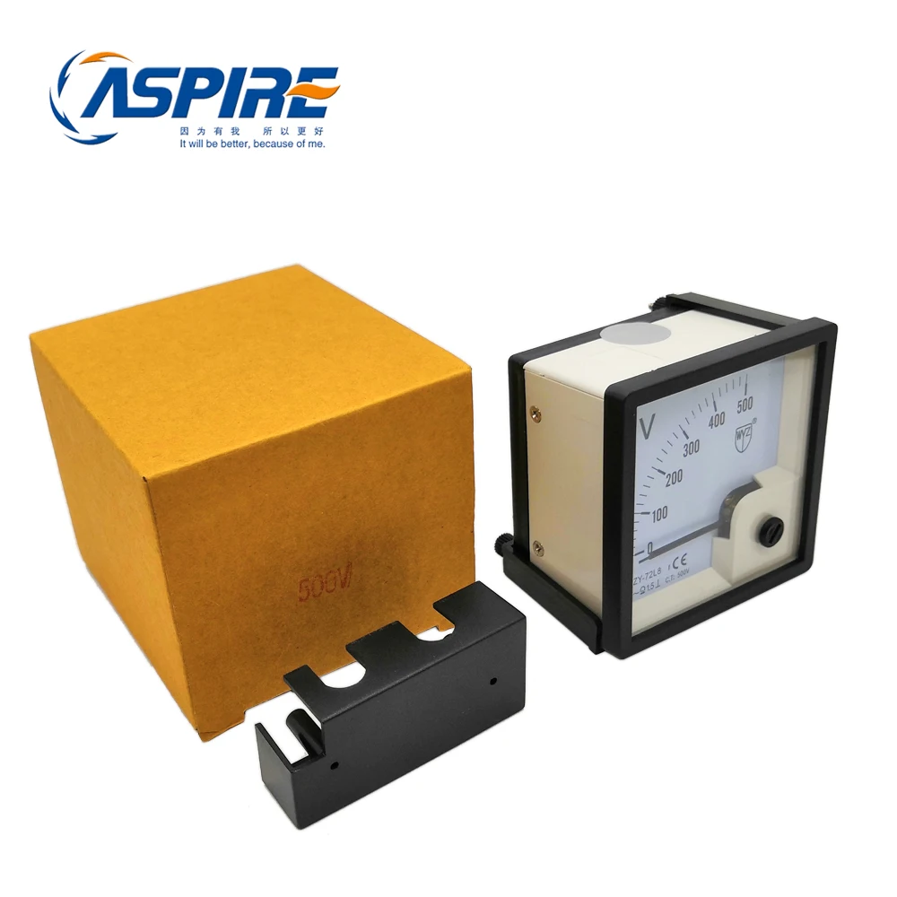 500V Square Analog Panel Voltmeter ZY-72L8 Volt Meter Gauge | Generator Parts &amp Accessories