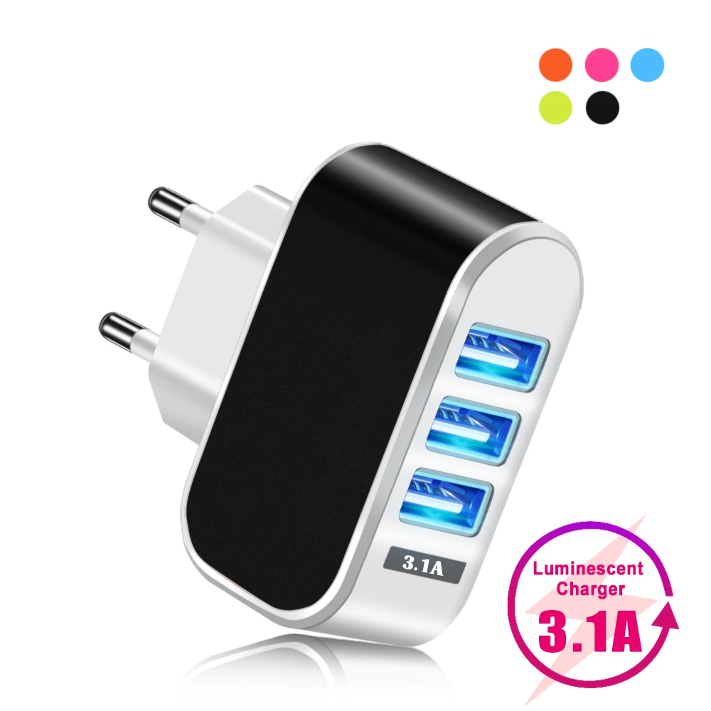Зарядное устройство Acgicea 3 USB в ассортименте|Зарядные устройства для телефонов| |