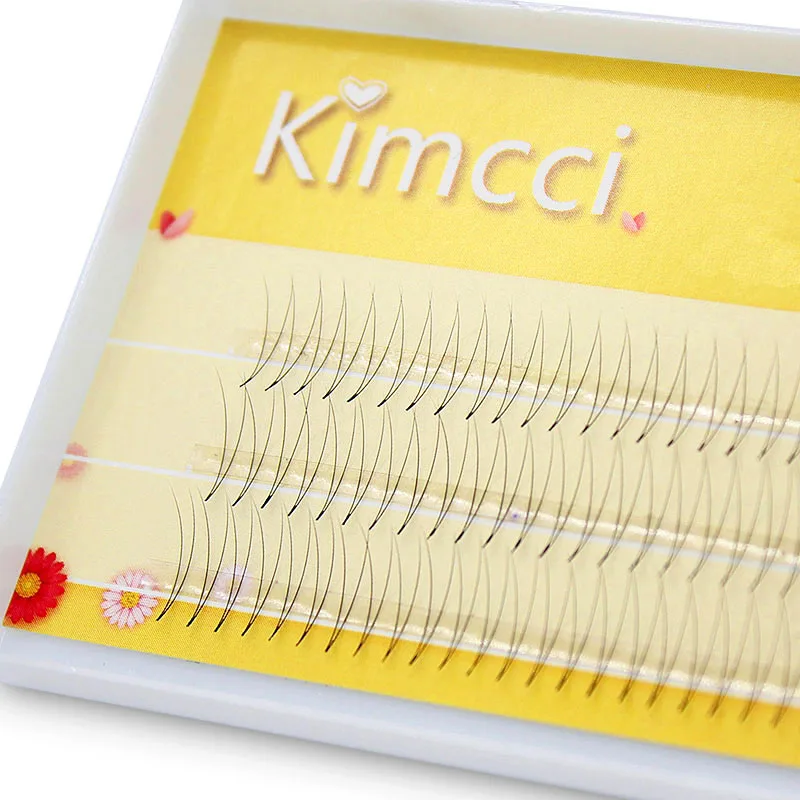 Kimcci 0,07 C Curl 2D индивидуальное Кластерное наращивание ресниц натуральные мягкие длинные черные прививки ресницы профессиональные ресницы норки