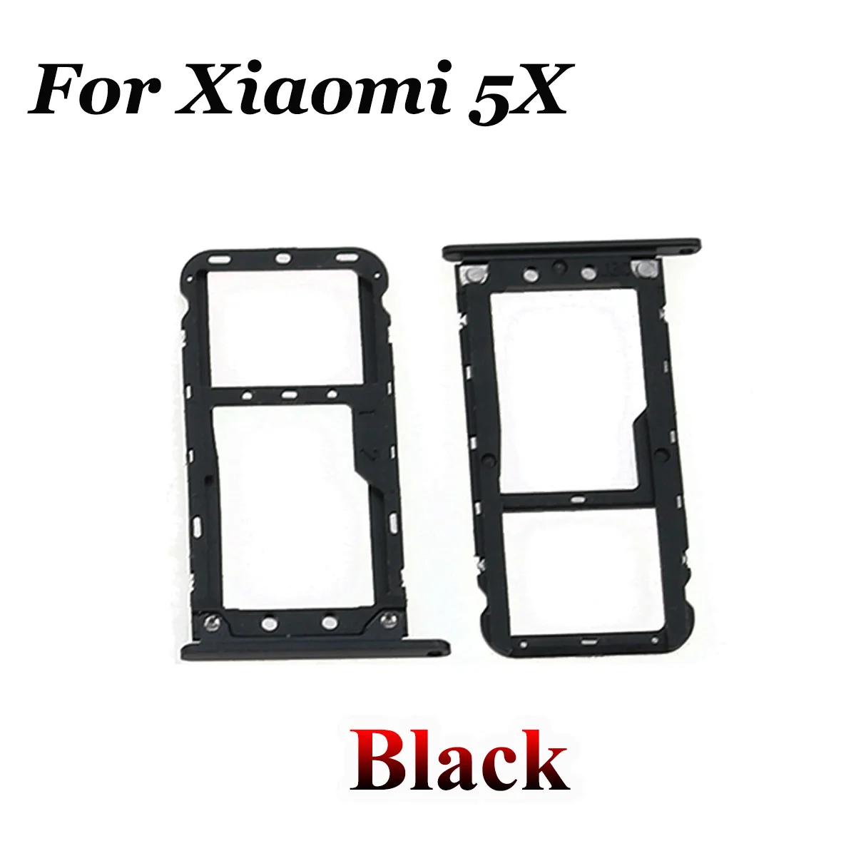 5X-Black Юйси для Xiaomi mi A1 5X mi 5X mi A1/для Xiaomi mi A2 6X mi 6X mi A2 sim-карта лоток адаптер держателя слота запасные части - Цвет: 5X-Black