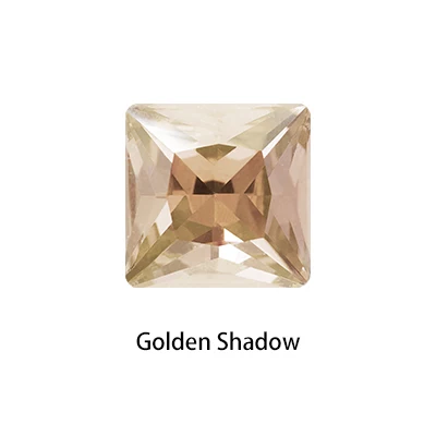 Golden Shadow Неакриловые Пришивные хрустальные квадратные Угловые камни для украшения одежды Свободные Стразы пришивные на основе камней для одежды - Цвет: Golden Shadow