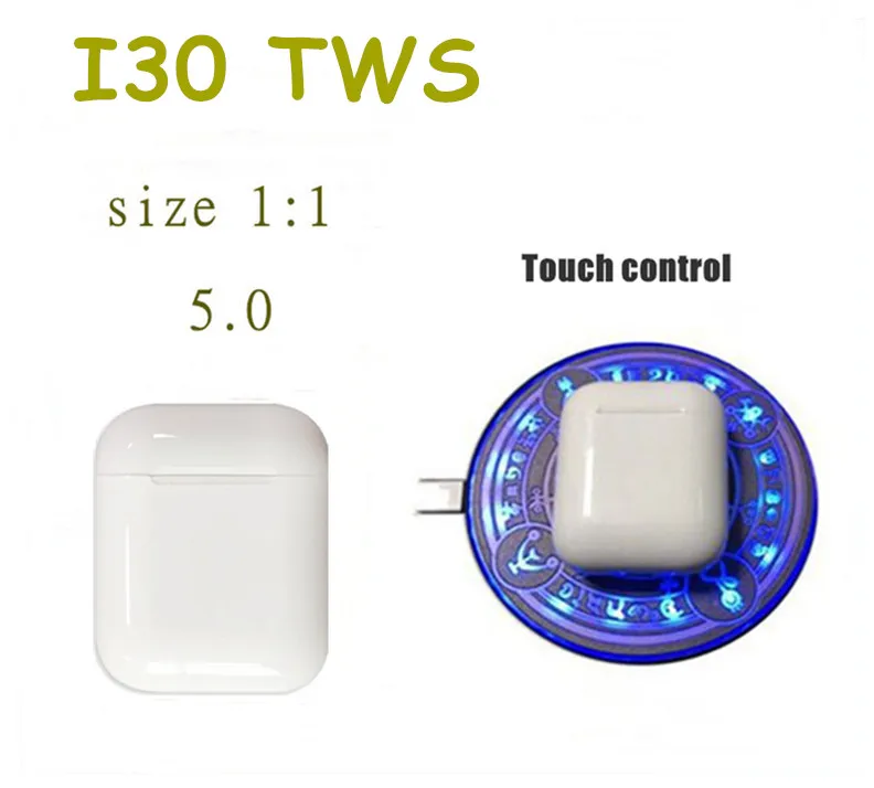 Новинка i30 TWS функция беспроводной зарядки беспроводные Bluetooth наушники PK w1 чип 1:1