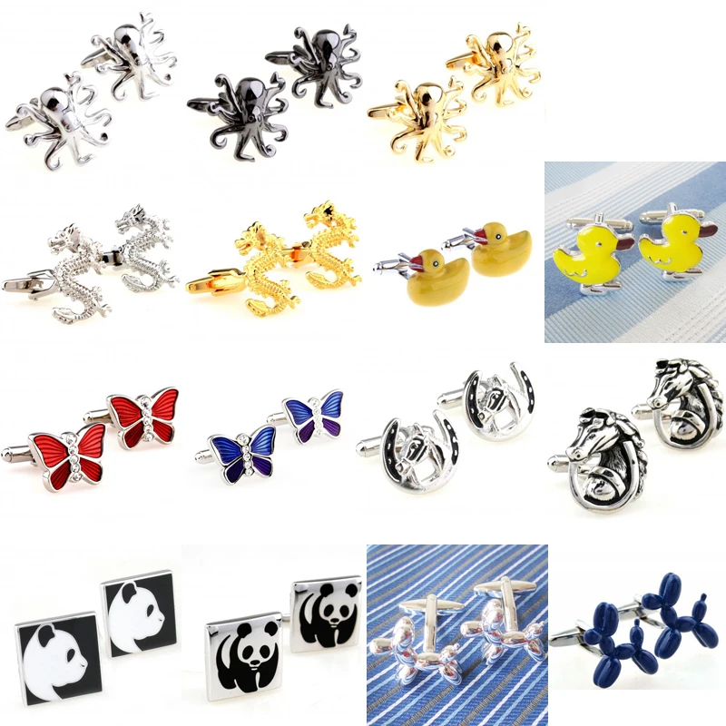 Модная запонка в виде животного для манжеты 1 пара большая акция дикая рыба утка