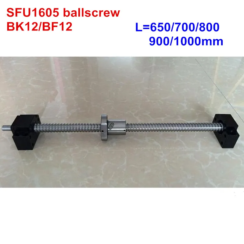 SFU1605 650 700 800 900 1000 мм шариковый винт + BK12/BF12 CNC части | Обустройство дома