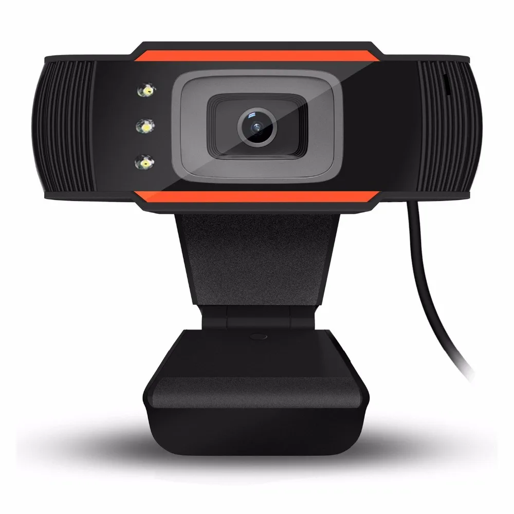 HD Webcam 3LED 480P PC Camera with Absorption Microphone MIC for Skype Android TV Rotatable Computer USB Web Cam | Компьютеры и офис