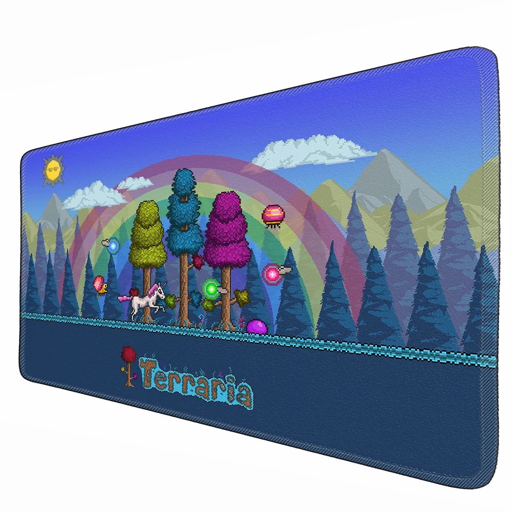 YIMAOC 30*60 cm Large Mouse Pad Gamer Mousepad Rubber Gaming Desk Mat with Locking Edge Terraria - Color: MP3 30x60cm