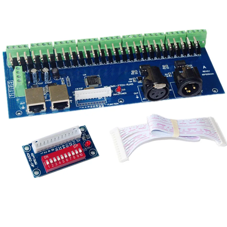 Новый WS-DMX-27CH-RJ45-DIPZ декодер DMX512 Контроллер 27-декодер каналов | Лампы и освещение